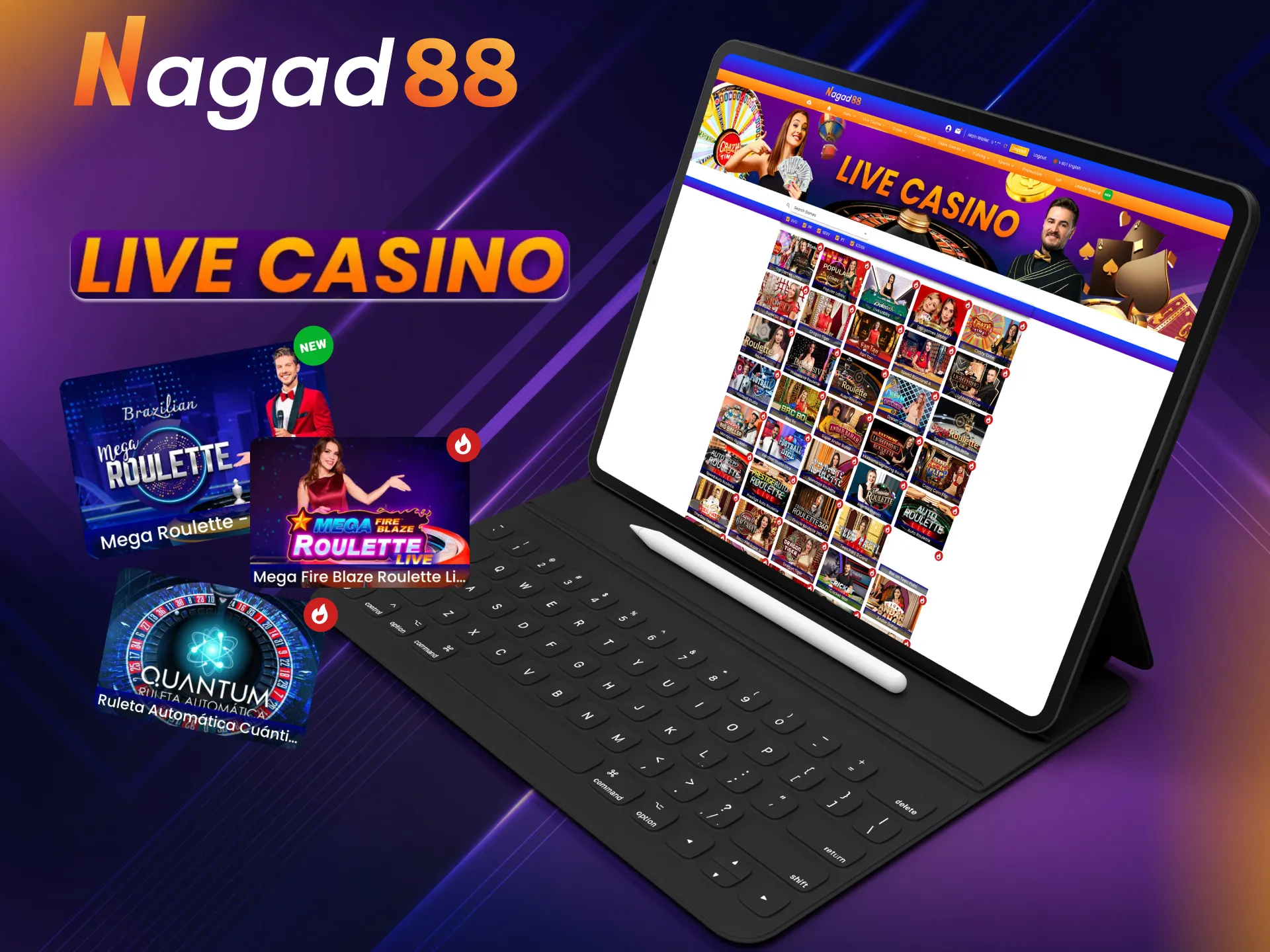 Live Casino has a huge number of games on Nagad88 from the best providers.