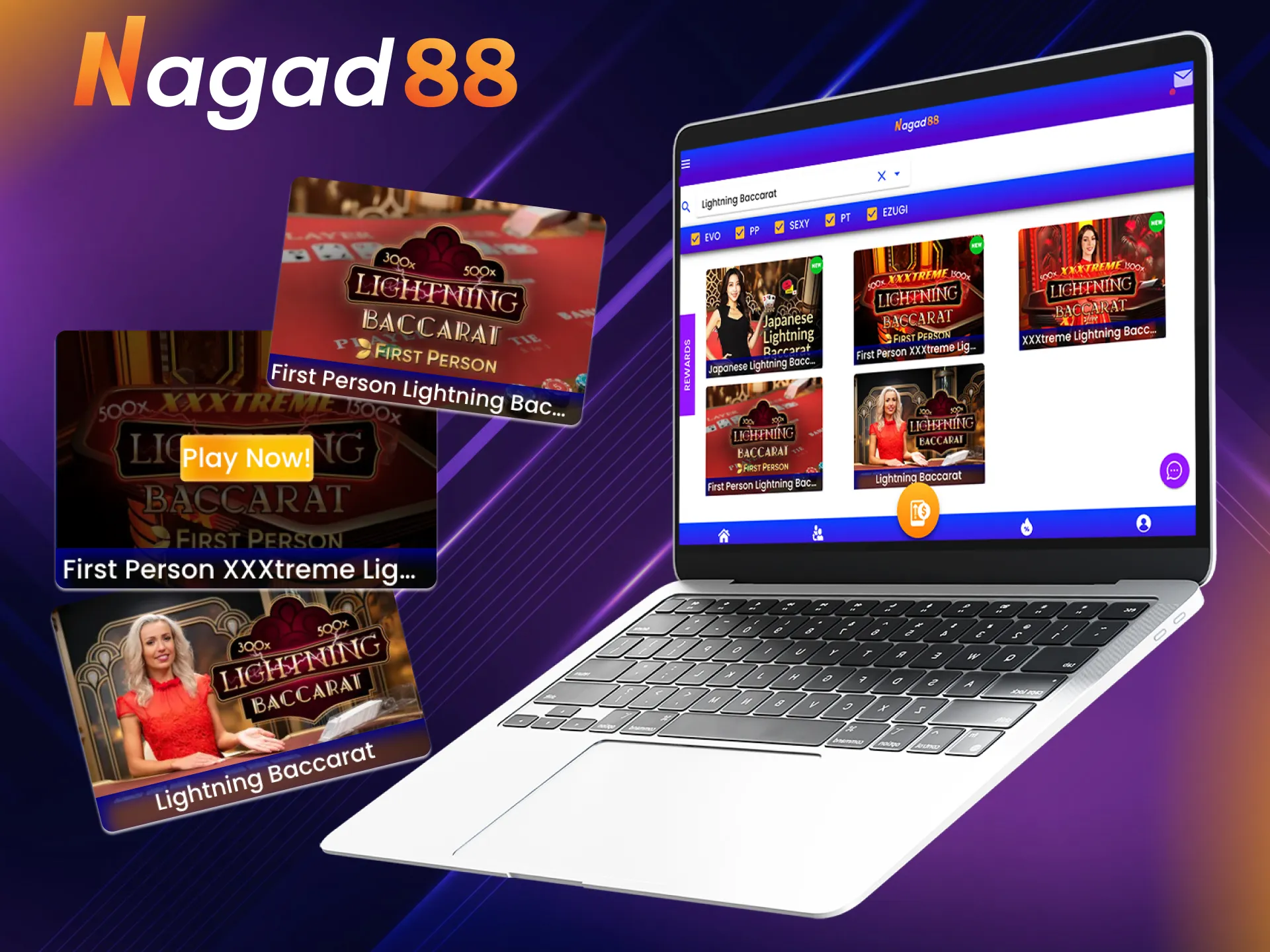 Evolution Lightning Baccarat puts an exciting twist on the classic game of baccarat on Nagad88.