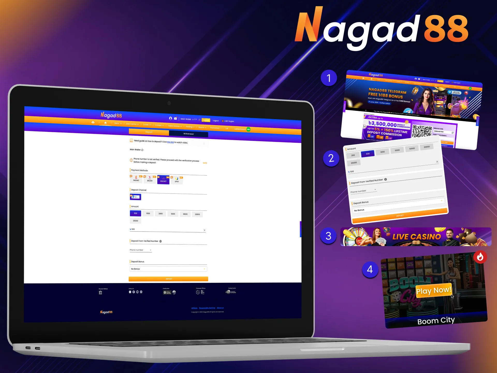 Nagad88 has created a guide on how to play at live casino for every user.