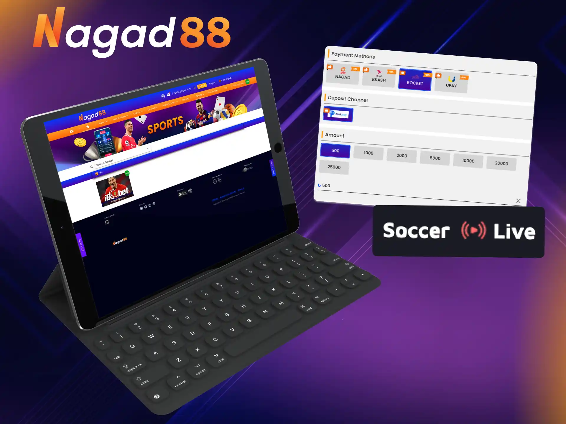 Take full advantage of soccer betting with Nagad88.